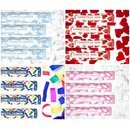 Konfetti Kanonen Schmetterlinge Herzen wei� rot 40cm 4er Set