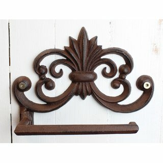 Toilettenpapierhalter Klopapierhalter Gusseisen Braun...