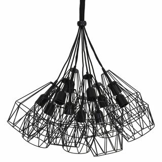 Hngeleuchte 11 Lampen Matt Schwarz 20x33cm